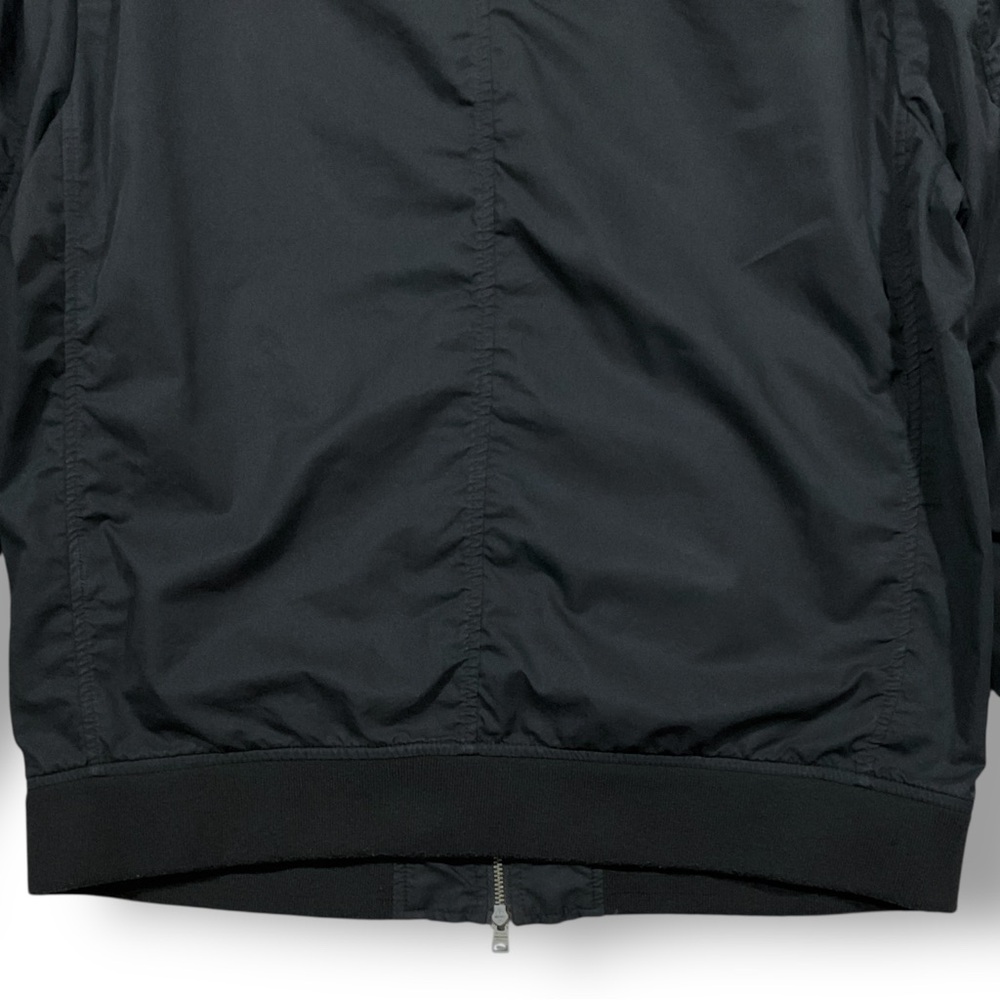 All Saints Mens Bomber Jacket Sz L Lightweight Cotton Moto Black Outdoor - Picture 9 of 13